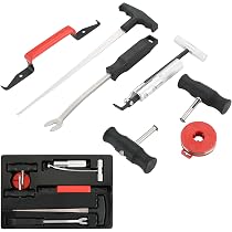 Kit 7 Outils Dépose Pare-Brise Voiture - Fili Acier + Poignées + Lames - Pour Réparation Vitrage Auto