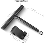 Vinabo Silicone Squeegee Shower Cleaner with Hook Black view 2