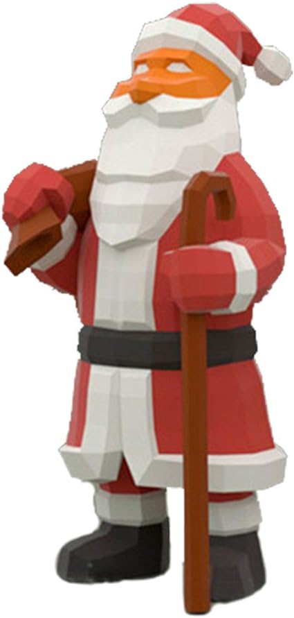 Amazon Co Jp 3dペーパーモデルの幾何学サンタクロース手作りdiy切り絵家の装飾の装飾品 文房具 オフィス用品