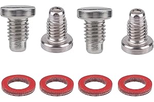 4pcs 688-45341 Magnetic Drain Plug Screw & 90430-08020 Washer for Yamaha Outboard Engine Lower Unit 130-300HP, Compatible wit