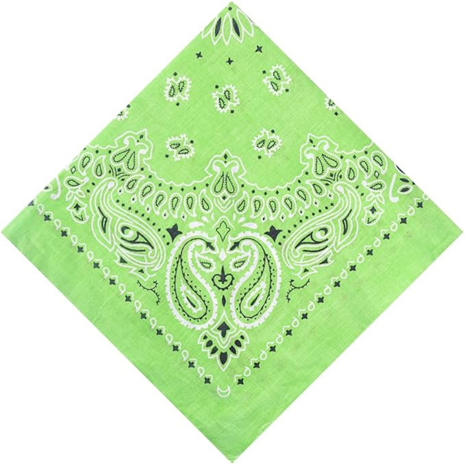 6 Pack Cotton Handkerchiefs Wreath Bandanas,Lime Green Amazon.ca