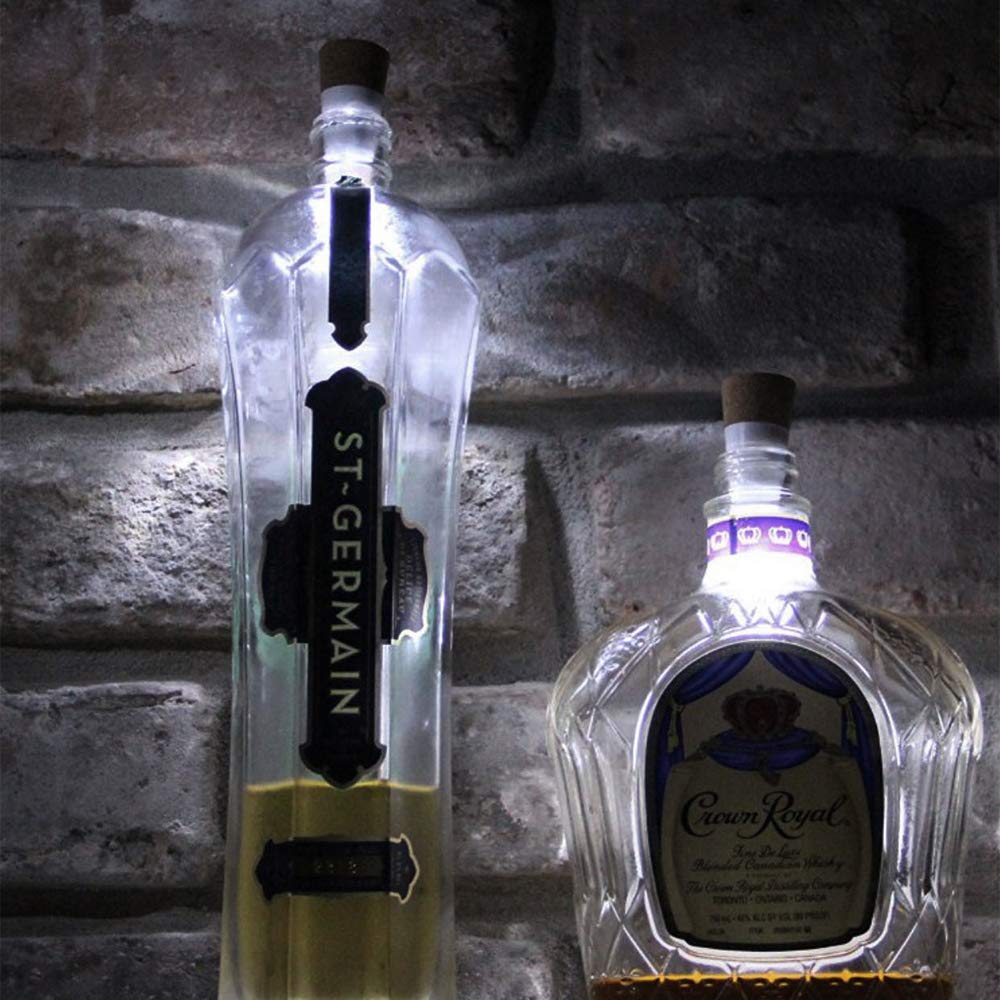 LED Cork Bottle Lights, USB Powered Rechargeable, 12 Lumen Mood Lights Copper Wire String Starry LED Lights for DIY, Home Kitchen, Wedding, Halloween, Christmas, Party Decor (3PCS White)