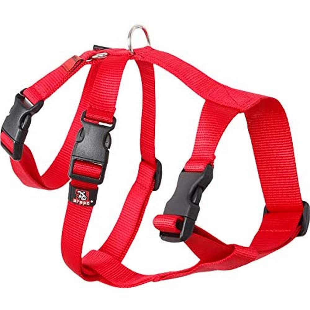 Arppe 196222530001 Basic Nylon Harness Triple Greyhounds and Podencos, Red