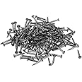 Tiny Wooden Nails for DIY Craft Projects, Antique Drawer Repairing, Mini Boxes Decorative Accessories[Set of 200pcs] (1×8mm/0.04×0.3in) Color: Black(Metallic Dark Gray)