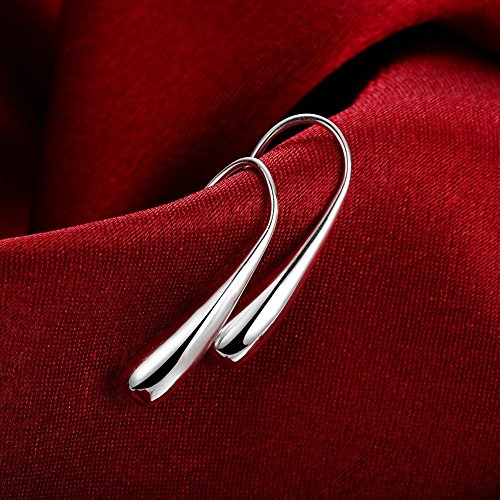 Buycitky Sterling Silver Plated Teardrop Earrings for Women Silver Drop Earrings Set with PU Jewelry Pouch
