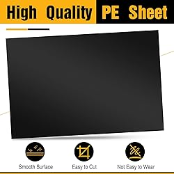 Frienda 2 Pcs 1/4" Thick, 24" x 48" Black HDPE