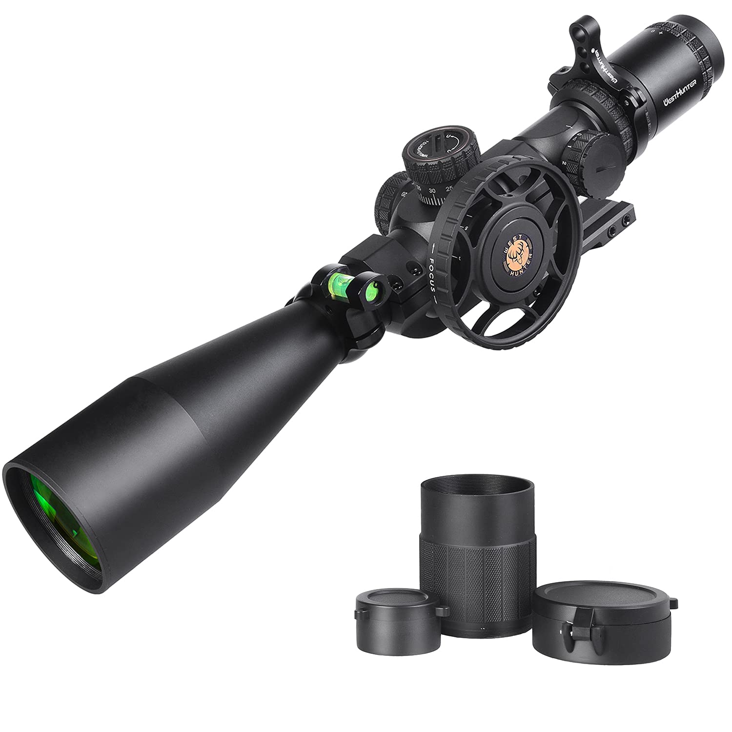 WestHunter Optics WHI 4-16x50 SFIR FFP Scope, First Focal Plane Red Green Illuminated Etched Glass Reticle, 30mm Tube Tactical Precision 1/10 MIL Scopes | Picatinny Kit A — image 1