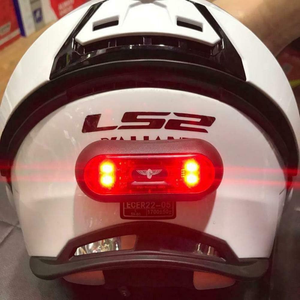 MACHSWON LED Helmet Light,Rechargeable Motorcycle Bicycle Front and Rear HeadLight,Safty Warning Night Lamp for Cycling Bag Bike