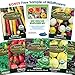 Organic Heirloom Vegetable Garden Seeds - 7 Seed Packets Plus 8 Gardening Guide eBooks, Wildflower Seeds - Non-GMO, No Fillers - Bulk Variety Pack of Tomato, Carrot, Lettuce, Radish, Spinach, Cucumber