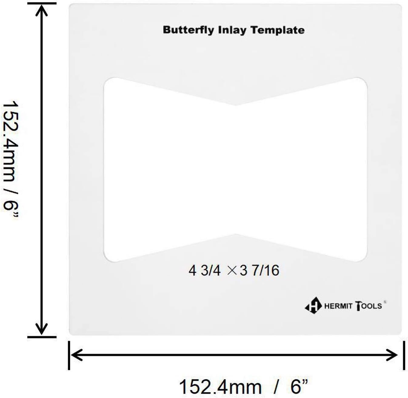 HERMIT TOOLS Butterfly Inlay Template Set ( Pack of 3 ) | Decorative Templates for Woodworking: Kitchen & Dining