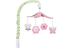 Trend Lab Floral Baby Crib Mobile with Music, Crib Mobile Arm Fits Standard Crib Rails