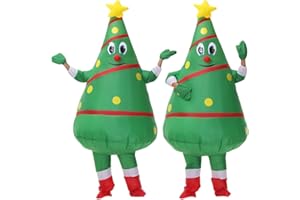 DeHasion 2 Packs Inflatable Christmas Tree Costume Christmas Blow Up Costume for Adult Christmas/Christmas Parties/Christmas Parade/Halloween