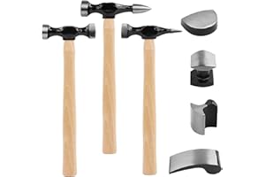 SWANLAKE 7 Piece Auto Body Repair Kit, Auto Body Tools, Auto Body Repair Tools with Carbon Steel Hammer Heads