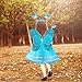 VOWOV Girls Dress Up Princess Fairy Costume Set Halloween with Dress, Wings, Wand and Headband for Children Ages 3-10