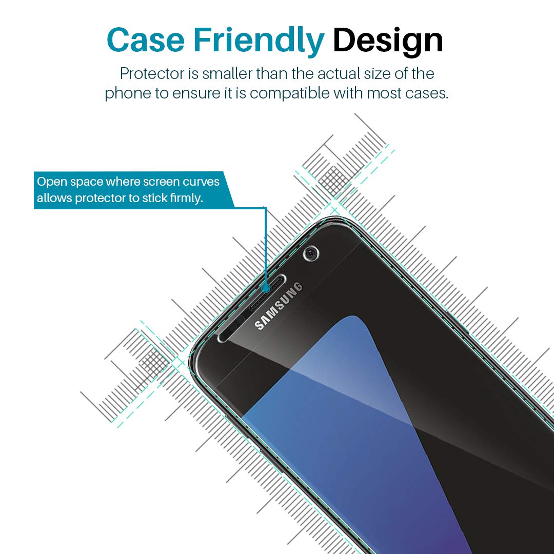 L K 3 Pièces Protection Écran pour Samsung Galaxy S7, S7 Verre Trempé [Anti-Rayures] [Installation Facile du Cadre d\'alignement] [Haute Définition] Film Protection