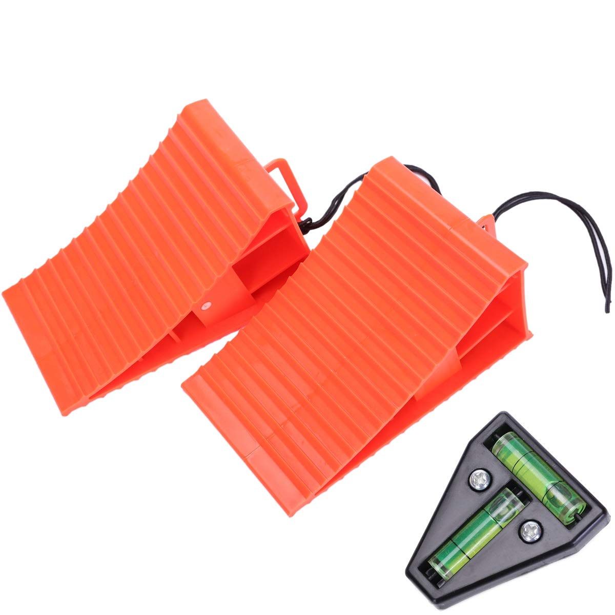 Chocks, Car Safety for Rope and Handle with Chock Wheel Large Wheels