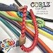 Oodles of Noodles 4 Pack Curlz Craft Foam for Crafts and Projects - 50 inch pre-Cut Spiral Black