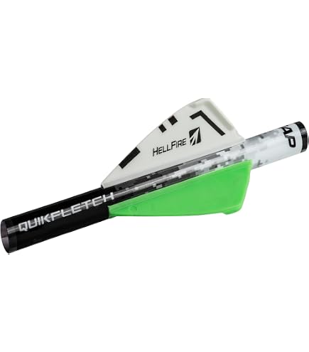 Kit De 6 Empennages Blazer Quickfletch – Orange Fluo/blanc, 12,5 Grains, Pour Chasse à L'arc, Précision Maximale