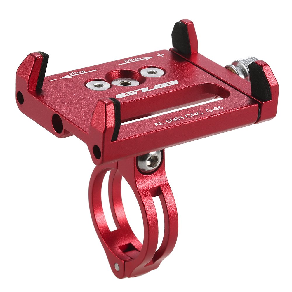 Lixada bicycle phone mount, universal adjustable for 3.6 - 6.2 inch electronic gadgets, red