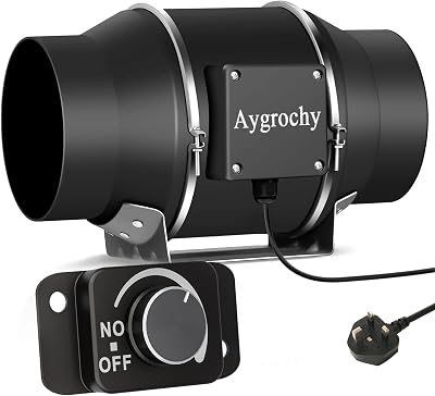 Aygrochy Inline Duct Fan 150mm 6in EC Motor with Variable Speed Controller UK