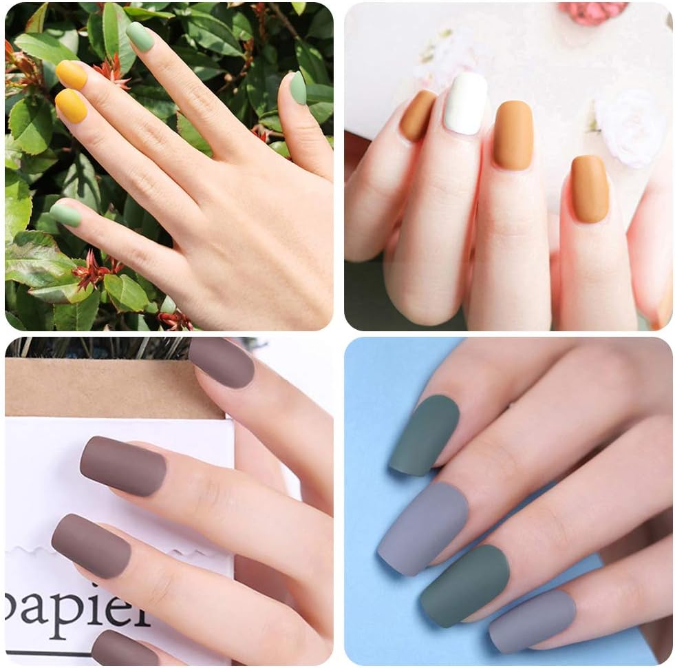Ownest 6 Colors Matte Nail Polish Set, Mist Effect Matte Velvet Nail Polish, Long Lasting Velvet Nail Polish Nail Art-#A : Beauty
