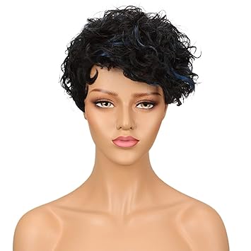 Amazon Com Brazilian Water Wave Remy Hair Short Human Hair Wigs