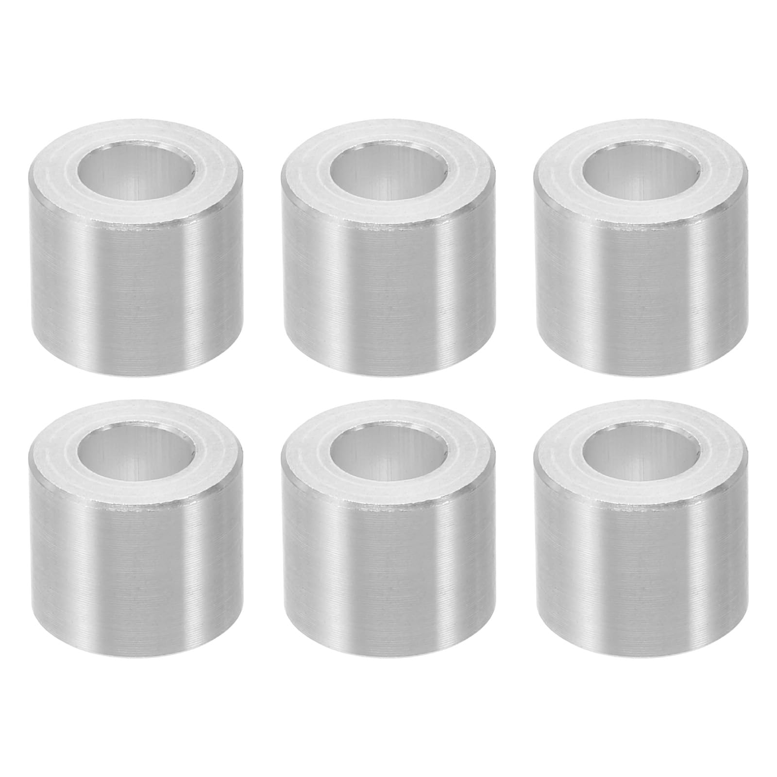 PATIKIL M6 Aluminum Spacers, 6 Pcs Metal Spacers Aluminum 6.2mm ID x 12mm OD x 10mm l Aluminum Spacer Screw Standoff Round for 1/4 or M6 Screw Bolts