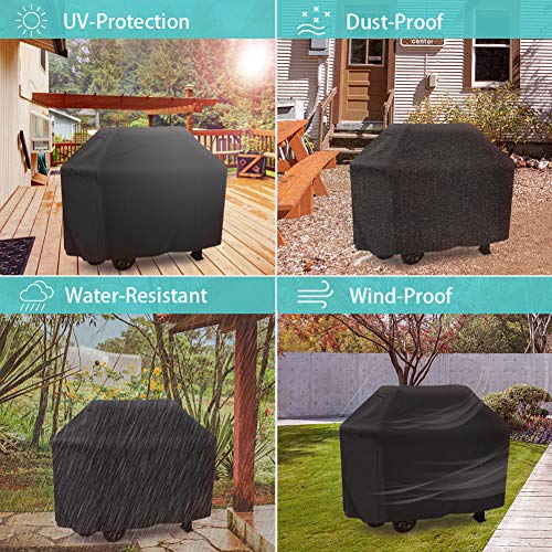 Grill Cover 70 inch, iCOVER Waterproof BBQ Gas Grill Cover, Polyester