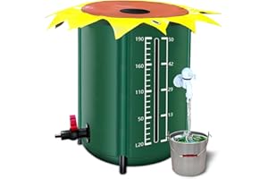 XITAO Collapsible Rain Barrel, 53 Gallon/200 L Portable Rain Barrel Water Tank, PVC Rainwater Collection Barrel with Spigots and Overflow Kit, Water Storage Tank for Garden Water Catcher