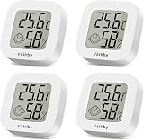 Vaikby 4 Pack Indoor Thermometer Hygrometer Large LCD Display Celsius view 1