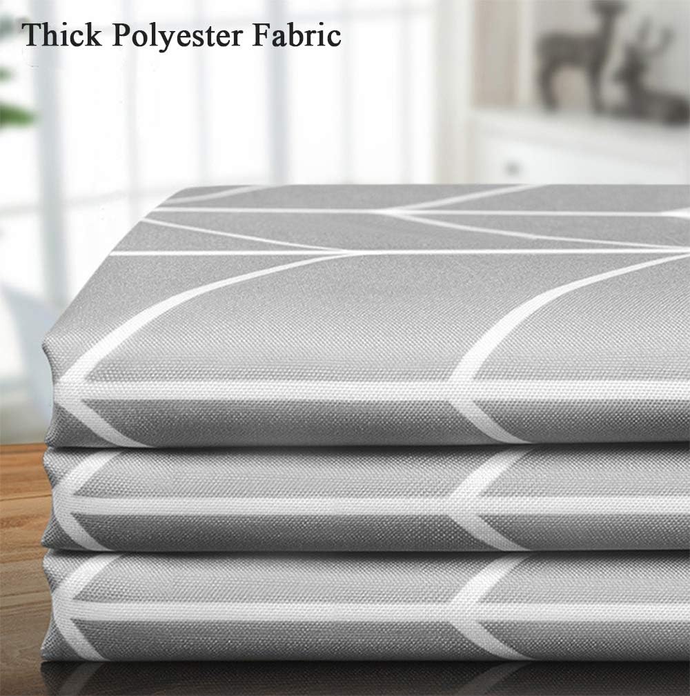 Aisaving Shower Curtain Polyester Fabric Bathroom Curtains Mould proof Water Resistant Shower Curtains with Plastic Curtain Rings and Heavy Weighted Hem - Image 5