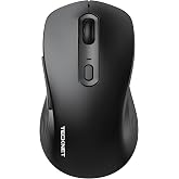 TECKNET Bluetooth Mouse for Laptop, Tri-Mode Wireless Mouse for MacBook | [BT5.2+BT5.0+2.4G] Connection, Silent Click, Battery Powered, 3-Device Switching for Laptop, Computer, Windows, MacBook