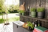 elho Greenville Round 18 Flower Pot with Integrated Water Reservoir Black view 7