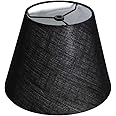TOOTOO STAR Barrel Black Small Lamp Shade for Table Floor Lamps Replacement, 6x10x7.5 Inch, Fabric Cloth, Spider Model (black)