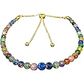 Natural Ethiopian Black Opal Gemstone Bolo Bracelet, Opal Crystal Beads, 14k Gold Plated Jewelry, 925 Sterling Silver, Adjustable Slider Chain, Birthday, Anniversary, Women Gifts, Mother's Day