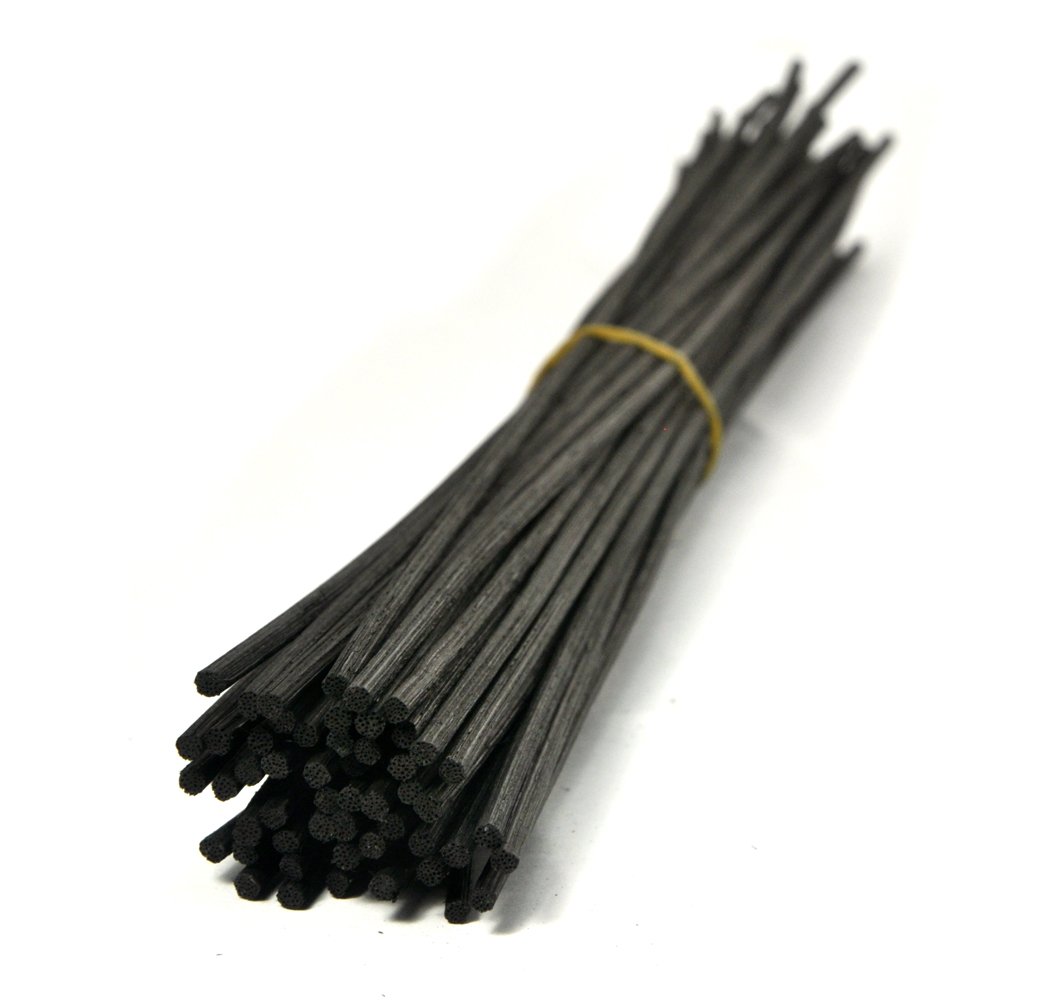 100 Pieces Rattan Reed Diffuser Replacement Refill Sticks (25cm x 3mm, Black)