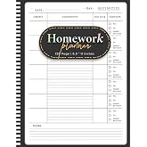 Homework Planner for ADHD Students: Undated Assignment Journal Notebook, Middle/High School | 120 Pages, Large 8.5" x 11