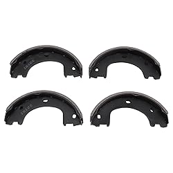 TRQ Rear Parking Brake Shoe Set Compatible with