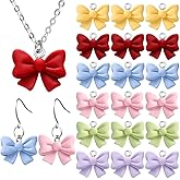 Resin Bow Charms For Jewelry Making Supplies Flatback Kawaii Ribbon Bowknot Pendant Jewelry Charms For Bracelets Cute Colorful Bows Pendants Crafts Earring Necklace Keychain Bracelet Charms Bulk