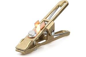 Vaphy 260A A-shape Welding Ground Clamp Brass Earth Ground Copper Grip Clip Suitable for MIG MMA TIG ARC Welding