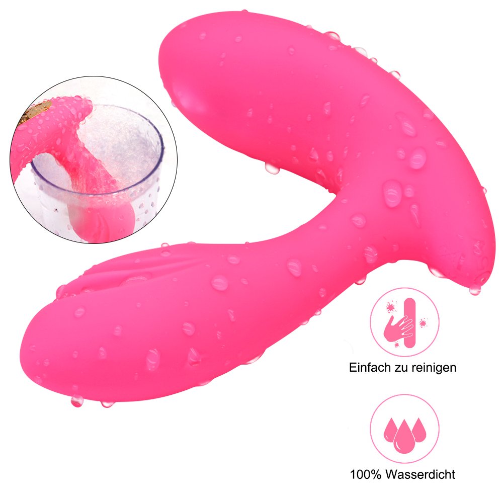 Butterfly Stoßfunktion Vibrator für sie Klitoris und G-punkt,Rollenden Perlen Design,Sexspielzeug für Frauen Paare