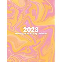 2023 Weekly and Monthly Planner (Pink): January to December 8.5" x11" Productivity Planner by The Werk Life