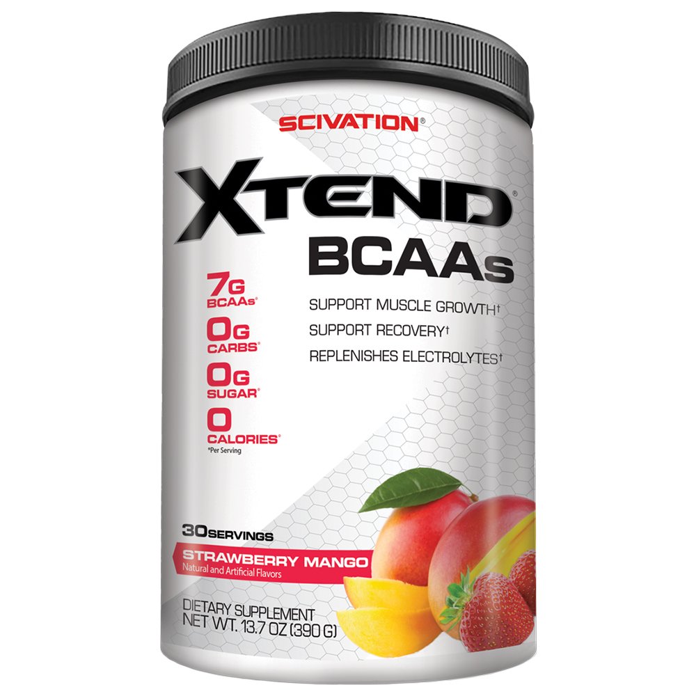 Scivation Xtend BCAA Powder, Branched Chain Amino Acids, BCAAs, Strawberry Mango, 30 Servings