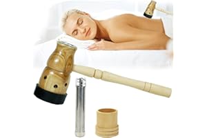 Barelove Moxa Stick Burner Holder, 葫芦灸 艾灸 Wooden Moxa Strips Mugwort Moxibustion Keeper Box Acupoint Massage Treatment Tool, Portable Moxa Healing Box for Health Maintenance Theropy