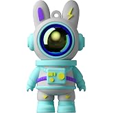 Cute Space Rabbit USB Flash Drive, Thumb Drive Waterproof USB 2.0 Memory Stick Small Size USB Drive Gift (128G, Cyan)