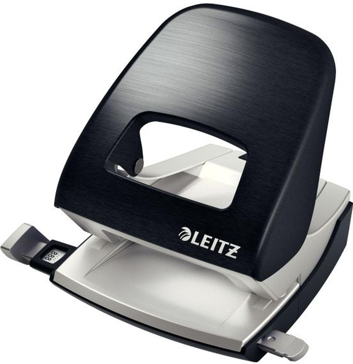 Leitz NeXXt Style Office Hole Punch for 30 Sheets Metal in Blister Packaging satin-Black