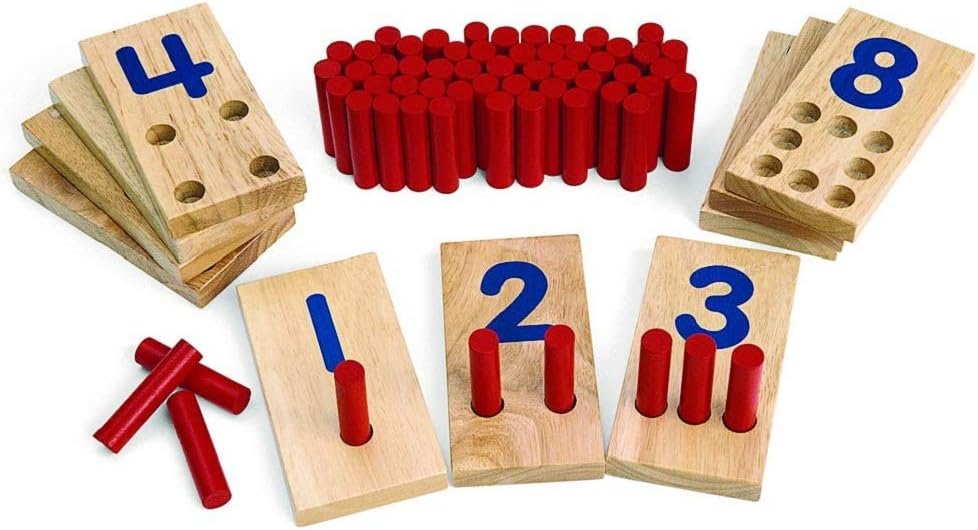 2.5 X 5 inches, Peg Number Boards Wooden, Counting Teaching Toy, Educational Toy, Preschool, Kids Toys, New Type