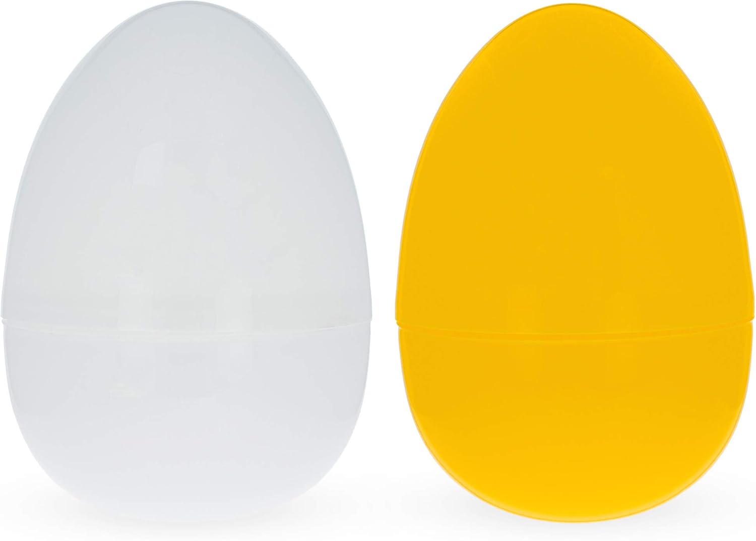 Set of 2 Yellow And White Giant Fillable Plastic Easter