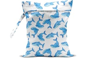 zcyxuuw Wet Bag, Wet Dry Bag, Wet Bag for Swimsuit, Travel, Beach, Pool, Diapers, Dirty Yoga Gym Clothes, Makeup Bag, Beach Wedding Supplies, Waterproof Reusable Shell Pearl Starfish Whale