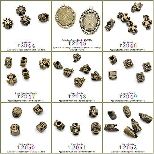 280 PCS Jewelry Making Charms Findings T2049 Camera Beads Jewellery Bronze Charme Supply Supplies Crafting Bracelet Wholesale Craft Alloys Lots Bulk Necklace Antique Retro DIY